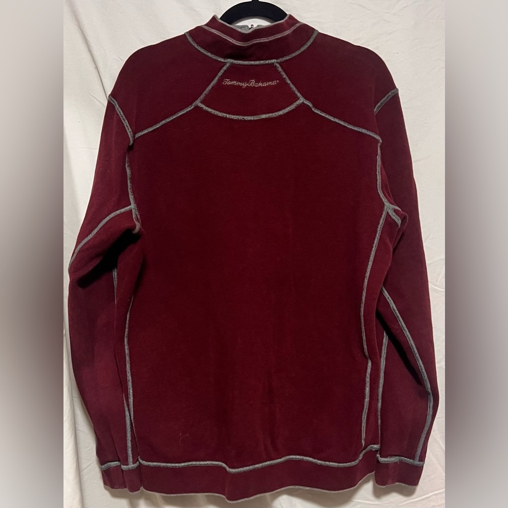 Tommy Bahama Flipshore Half Zip Reversible Sweatshirt Sweater Cozy Office Cotton - Picture 11 of 13
